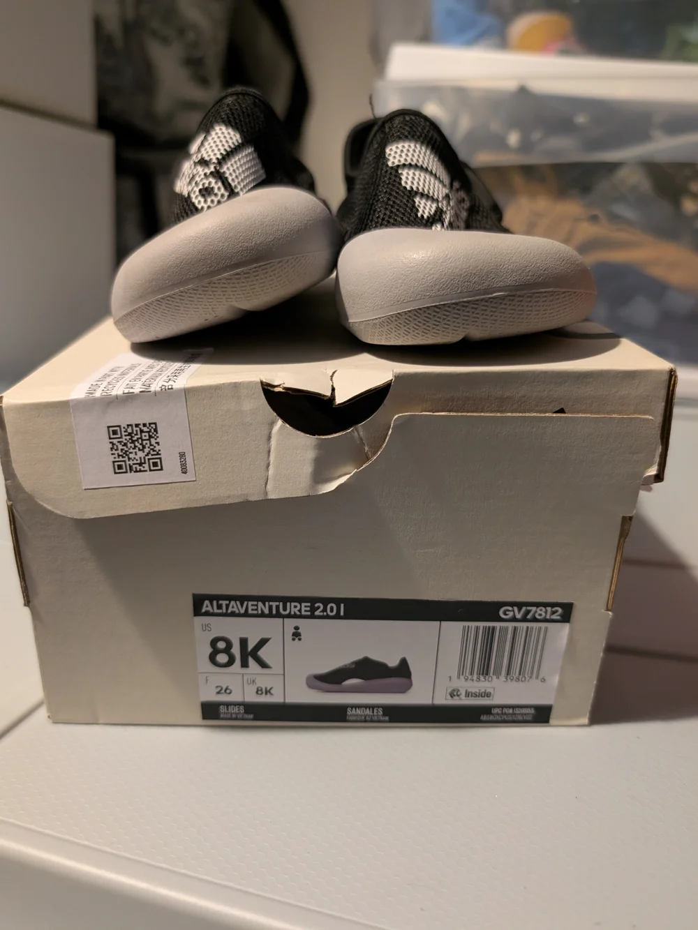 Kids Adidas Sandals/Water Shoes in Black and Gray